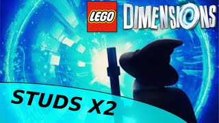 Lego Dimensions Red Brick Studs x2