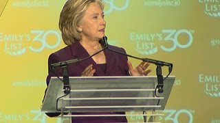 Clinton Doesn't Mention Emails in Speech