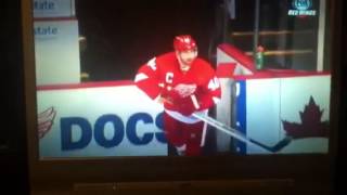 Red wings vs blues 2-1-13 girl gets wedgie haha