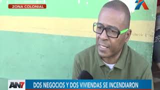 Dos viviendas y dos negocios se incendiaron en la Zona Colonial