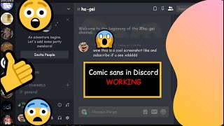 Copy of How to change font to comic sans in discord!