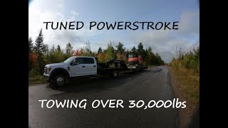 TUNED POWERSTROKE TOWING OVER 30,000LBS!! BANKS DERRINGER TUNER