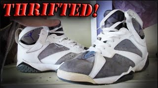 Trip to the Thrift #64 Jordan 7's, AF1 Olympics, Jeters, and Hurraches! Huge Sneaker Haul