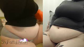 ShyFattyUnicorn BBW weight gain comparison