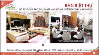 Bán biệt thự sân vườn số B120 khu Sao Đỏ, Phạm Văn Đồng, Dương Kinh, Hải Phòng VM-119481