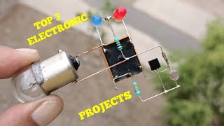 TOP 3 ELECTRONIC PROJECTS WITH LDR, RELAY & SOLAR PANEL