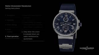 @UlysseNardin Marine Chronometer Manufacture   Setting instruction
