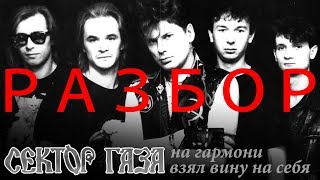 ПЕСНИ ПОД ГАРМОНЬ | РАЗБОР СЕКТОР ГАЗА - ВЗЯЛ ВИНУ НА СЕБЯ | на гармони