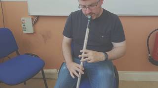 Mikie Smyth playing on Nightinale low Eb whistle