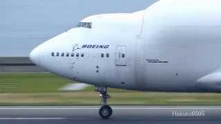 Atlas Air Boeing 747-4J6 Dreamlifter N718BA セントレア離陸シーン
