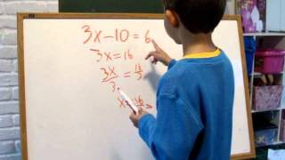 Six Year Old Doing Algebra