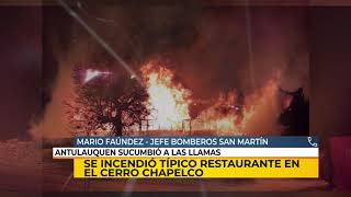 SE INCENDIÓ UN RESTAURANTE TÍPICO DEL CERRO CHAPELCO – FAÚNDEZ