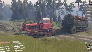 Spintires - ДТ-75 тестирование (гусеницы, мощность/сила тяги, проходимость)