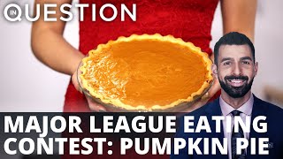 Major League Eating: Chestnut devours 16 lbs. of Pumpkin Pie!