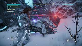 Horizon Zero Dawn - Frozen Wilds - Fighting three Frostclaws