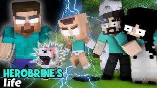Monster School : Enderman's Life Part 10 with HEROBRINE's LIFE P1: BEST Minecraft Animation