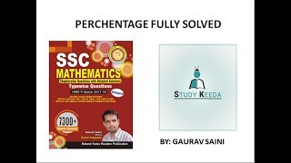 Percentage Questions Rakesh Yadav 7300 +