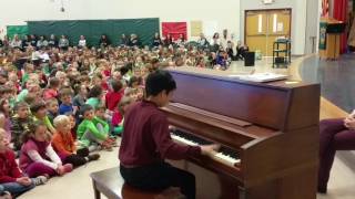Piano Pink Panther and More! Logan Dapp plays for Talent Show