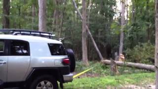 Toyota FJ Cruiser vs. Oak Tree = Tree Wins (smoked the clutch...)
