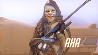 Школьник учит играть на Ana/Бабка соблазняет парня своими хед-боксами