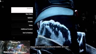 Watch Dogs Main menu