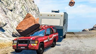 ROAD HAZARD CRASHES #2 - BeamNG Drive