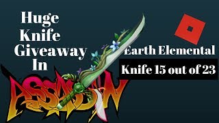Knife #15 - Earth Elemental: Huge Roblox Assassin Giveaway 2018!