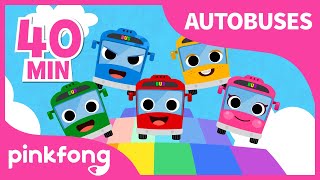 Cinco Autobuses Saltando en la Calle y más canciones para niños | Pinkfong Canciones Infantiles