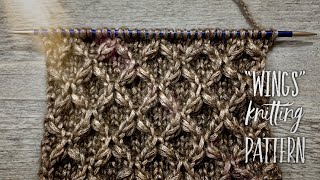 ШИКАРНЫЙ УЗОР СПИЦАМИ "WINGS" с ЭФФЕКТОМ КЛОКЕ / Beautiful knitting pattern