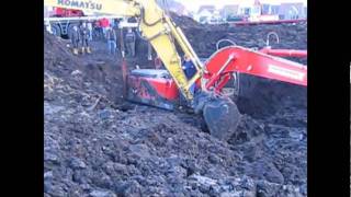 Bagger fest im Dreck Unfall crash alle Videos 1 bis 5 zusammengeschnitten