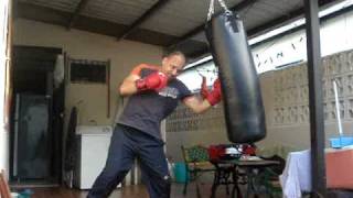 entrenamiento con saco Edmundo Chandler