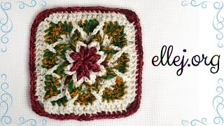 ♦ Квадратный мотив Польская звезда • ellej