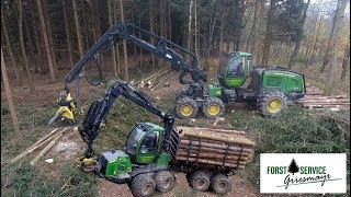 Harvester John Deere 1270 E | Forwarder John Deere 810 E | Forstservice | Holz | Bader & Gadermaier