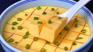 【小穎美食】70歲的老保姆教我蒸雞蛋，蒸出來和豆腐一樣嫩，鮮香Ｑ彈無蜂窩