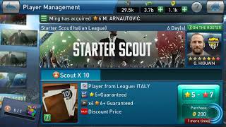 STARTER SCOUT FROM LEAGUE ITALY - PES MANAGER 2018