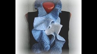 Красивый шарф спицами knitted scarf Вязание с LusiTen! Частичное вязание! #ЛюдмилаТен