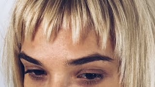 Long haircut with layers and disconnection tutorial, short bang