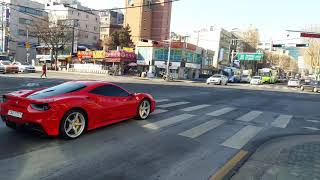 지리는 페라리 슈퍼카 488 GTB 배기음 ㄷㄷ