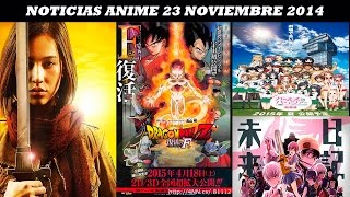 Noticias Anime 23 Noviembre 2014 Más detalles Dragon Ball, segunda temporada de Shingeki y mucho más