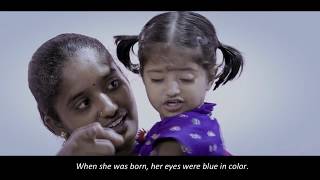 After six surgeries from age one month, Nagasri can now see
