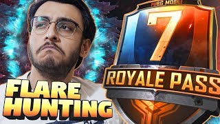 PUBG MOBILE LIVE: FLARE GUN HUNTING! AWM +8X DEDO| SEASON 7 ROYAL PASS RANK PUSH | NEW UPDATE