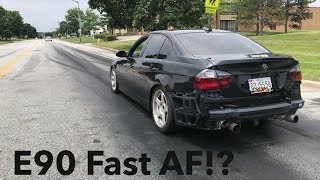 Street Racing The E90! Spinning Isnt Winning..
