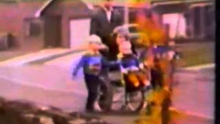 Dak Double above the knee Female amputee rolling on the street
