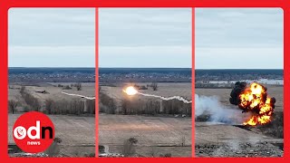 Russian Helicopter SHOT Down in Ukraine Caught on Camera