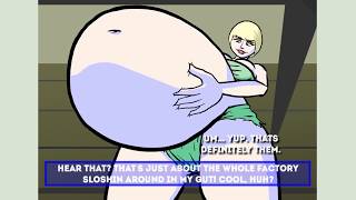 giantess zoes fourth meal and belly sloshing