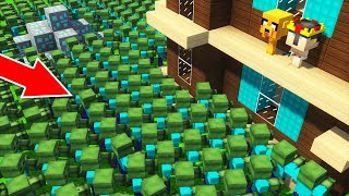 1.000.000 DE ZOMBIES NOS ACORRALAN EN LA CASA!! ☠️ MINECRAFT