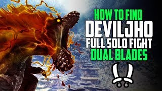 ✔️ HOW TO FIND DEVILJHO! FIRST Deviljho DLC Solo Fight Dual Blades! Monster Hunter World Update