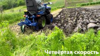 Минитрактор 4х4, плуги Одесса6, D6R, ПЦ-1-18, - испытание / plowing tractor