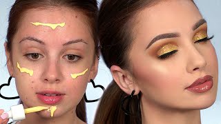 GOLD Smokey Eye Makeup Tutorial | Full Face of First Impressions