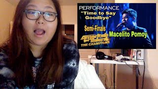 Marcelito Pomoy Sings "Time To Say Goodbye" Semi Finals Song Choice | America's Got Talent REACTION!